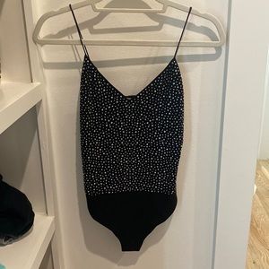 Sequined body suit